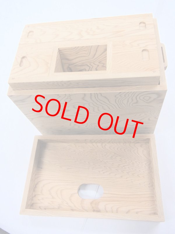 画像6: 総屋久杉材使用　水箱　なかごスライド開閉　ベルト付き