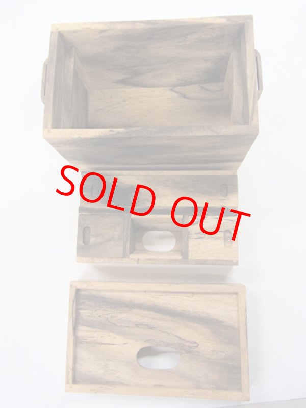 画像3: 黒柿材使用　水箱　なかごスライド開閉　ベルト付き