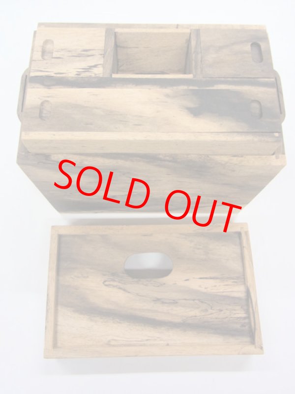 画像7: 黒柿材使用　水箱　なかごスライド開閉　ベルト付き