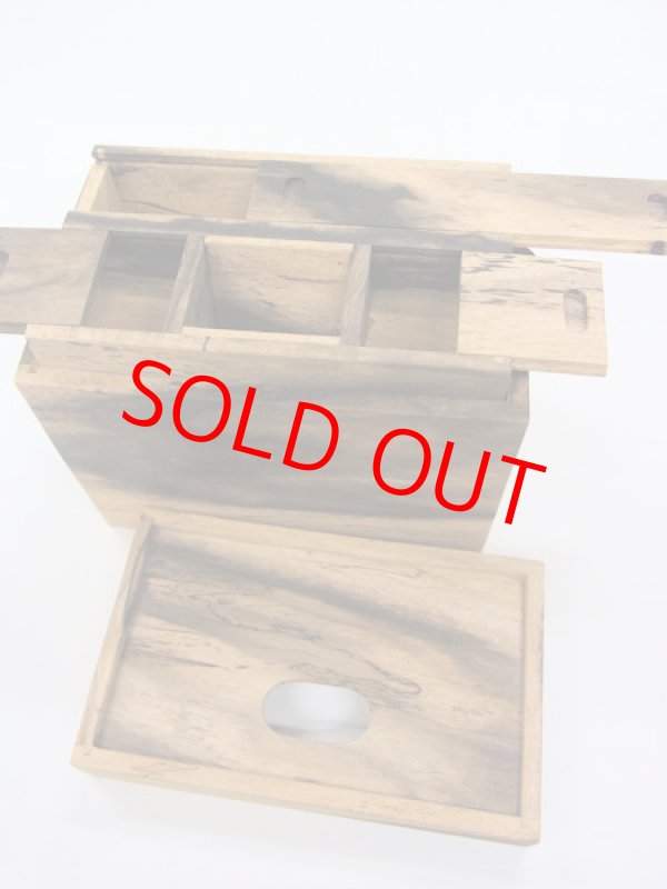 画像2: 黒柿材使用　水箱　なかごスライド開閉　ベルト付き