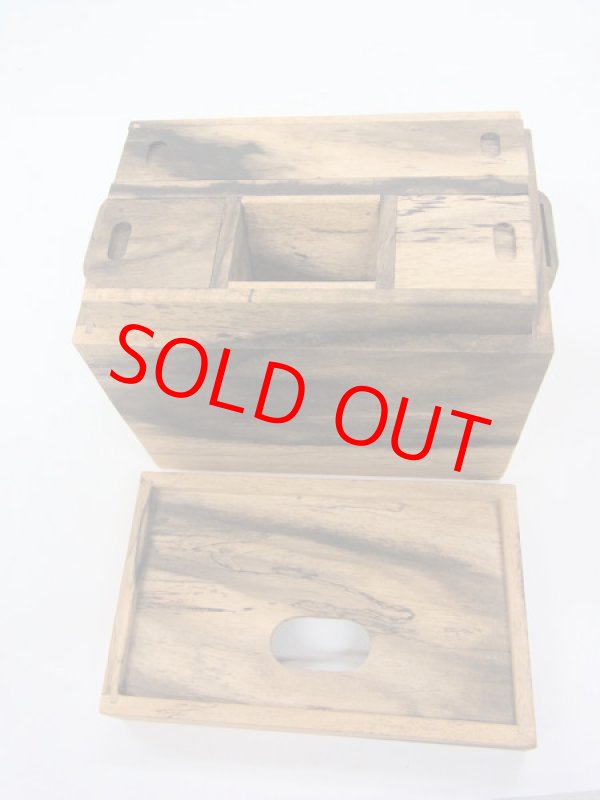 画像4: 黒柿材使用　水箱　なかごスライド開閉　ベルト付き