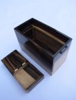 画像3: 新春初売り　５０％OFF！総黒柿材使用道具箱　大　スライド開閉 　ベルト付き 