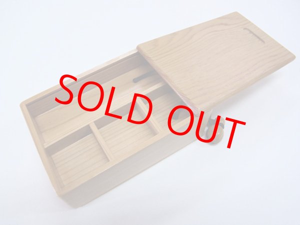 画像3: 感謝価格！会員価格２０％引き！国産杉材使用　両面スライド式黒柿瓢箪根付小物道具箱