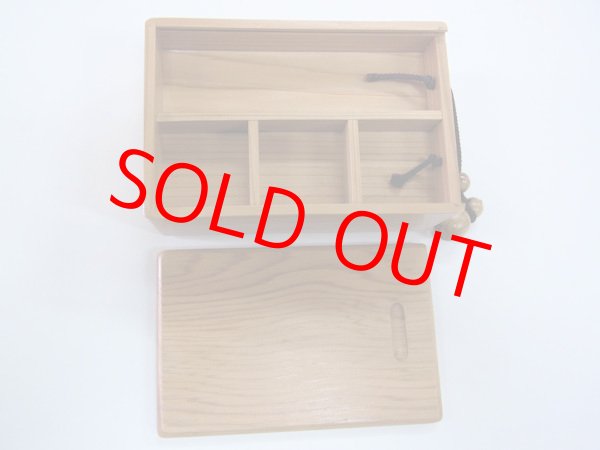 画像4: 感謝価格！会員価格２０％引き！国産杉材使用　両面スライド式黒柿瓢箪根付小物道具箱