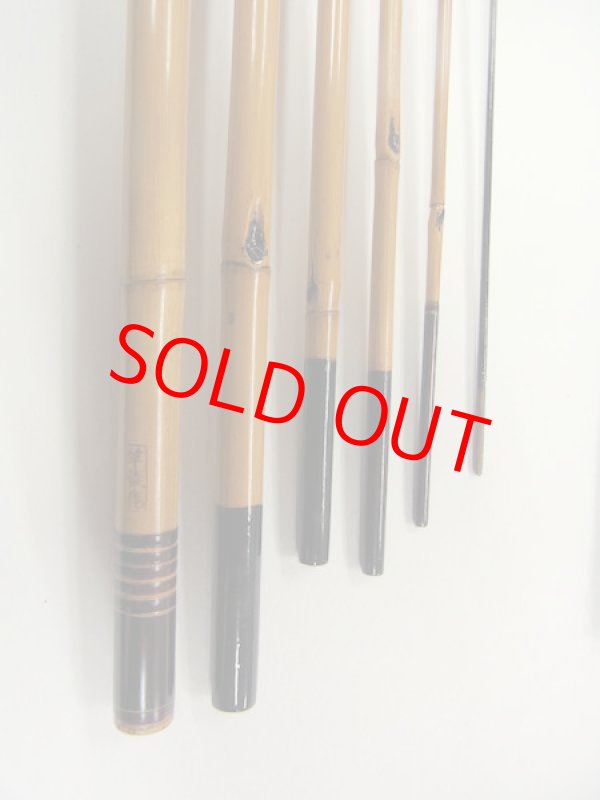 画像5: 江戸和竿　府中竿俊作　タナゴ竿　矢竹　二節揃え　二本仕舞 　東作塗　真竹削り穂　　六本継　１４４センチ