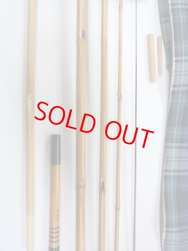 画像4: 江戸和竿　府中竿俊作　タナゴ竿　矢竹　二節揃え ほもち三節　黒塗　真竹削り穂　　４本継　替え元　１２０/１００センチ