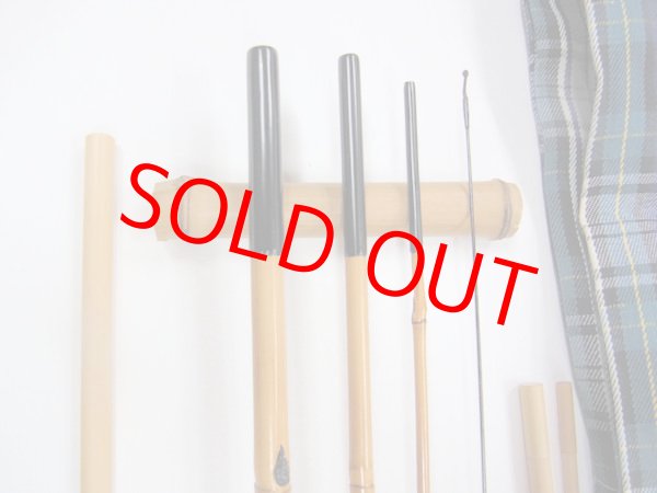 画像3: 江戸和竿　府中竿俊作　タナゴ竿　矢竹　二節揃え ほもち三節　黒塗　真竹削り穂　　４本継　替え元　１２０/１００センチ