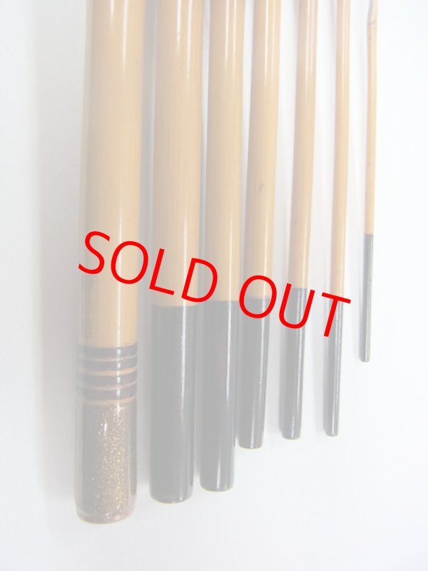 画像5: 江戸和竿　府中竿俊作　タナゴ竿　矢竹　一節揃え　三本仕舞 　金塗　鯨穂　　七本継　１３１センチ