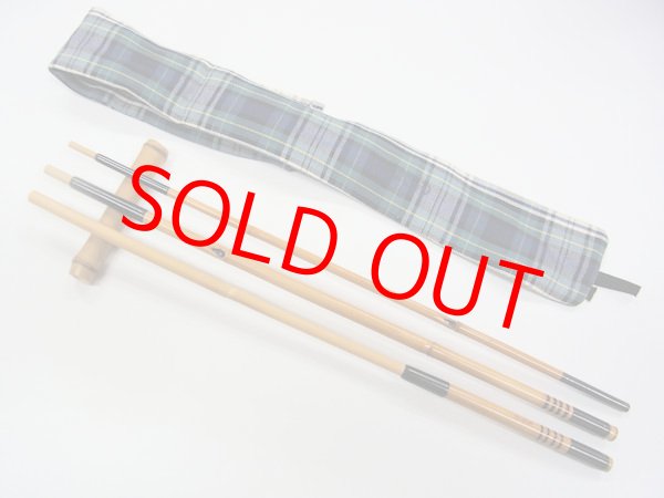 画像2: 江戸和竿　府中竿俊作　タナゴ竿　矢竹　二節揃え ほもち三節　黒塗　真竹削り穂　　４本継　替え元　１２０/１００センチ