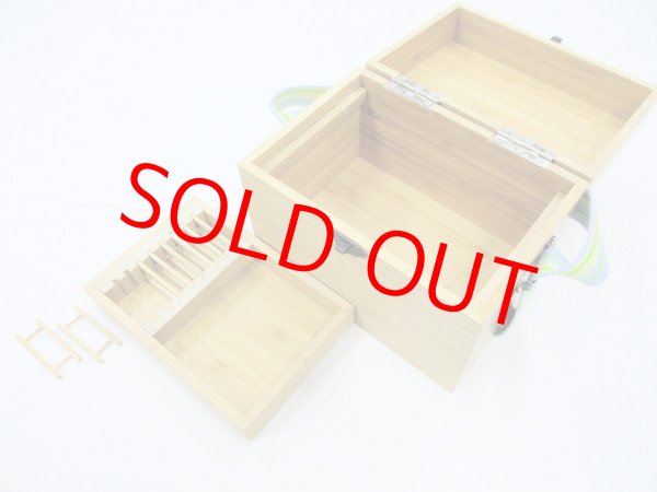 画像4: 限定品！江戸・粋　竹製道具箱　ポン太工房真竹仕掛け巻き８本入り　ベルト付き