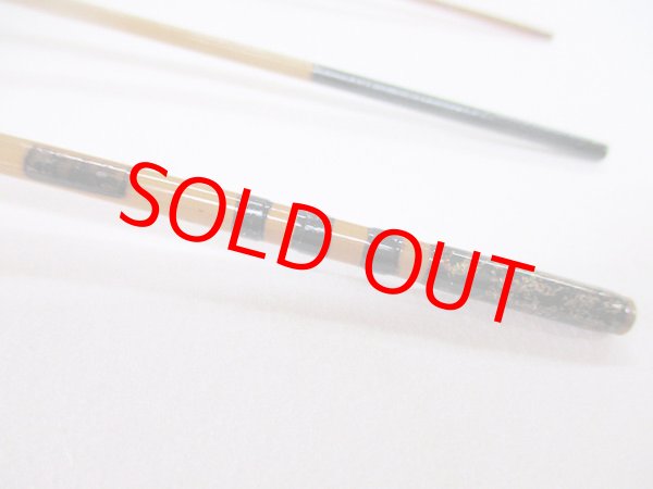 画像6: 新作　竿昭作　たなご竿　朱緑梨地粉研ぎ出し　矢竹　真竹削り穂 　三本継ぎ　一尺五寸　 