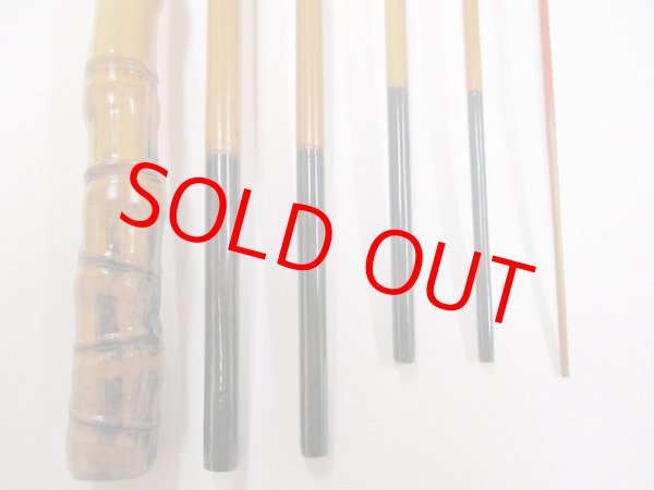 画像5: 川口和竿　高一作（銘有り）　タナゴ竿　矢竹　真竹削り穂　布袋握り　六本継ぎ　　三本仕舞　朱塗り