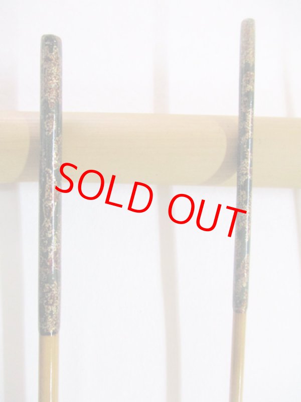 画像7: 新作　竿昭作　たなご竿　朱緑梨地粉研ぎ出し　矢竹　真竹削り穂 　三本継ぎ　二尺 