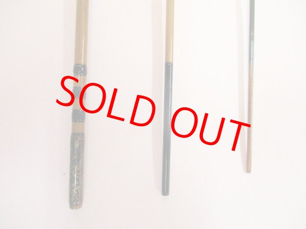 画像4: 新作　竿昭作　たなご竿　朱緑梨地粉研ぎ出し　矢竹　真竹削り穂 　三本継ぎ　二尺 