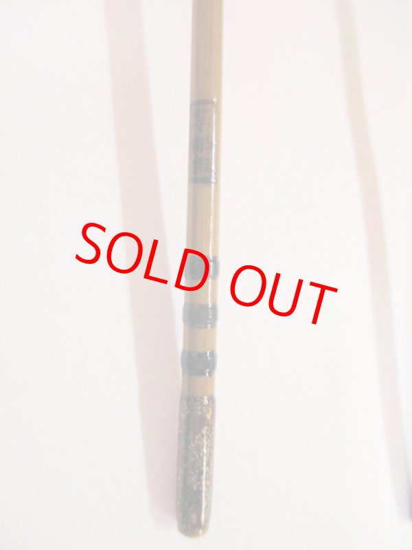 画像5: 新作　竿昭作　たなご竿　朱赤梨地粉研ぎ出し　矢竹　真竹削り穂 　三本継ぎ　一尺二寸