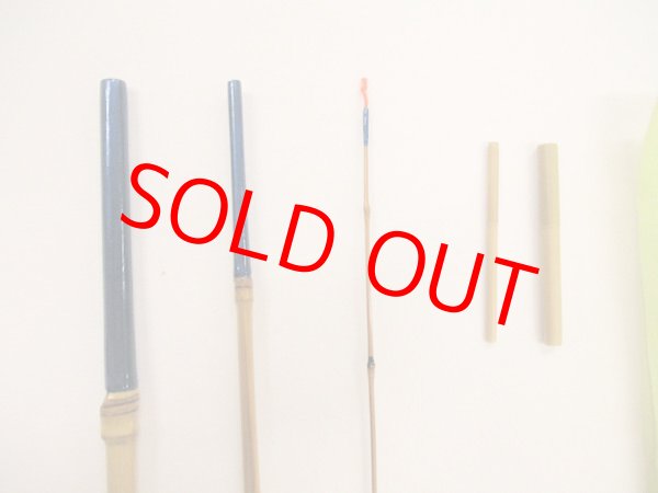 画像2: 感謝価格！オリジナルタナゴ竿　布袋竹印籠継　藍色段巻き　三本継　全長約１３５センチ　竿袋付き　