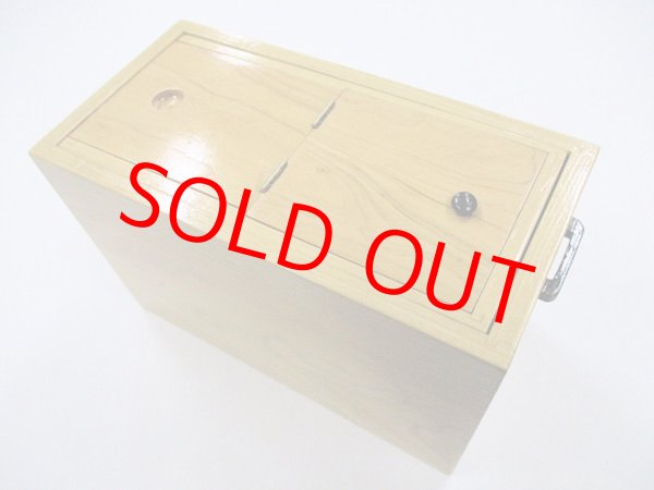 画像3: 特価品！国産檜材　黒柿材使用　上部スライド式道具箱　ベルト付き