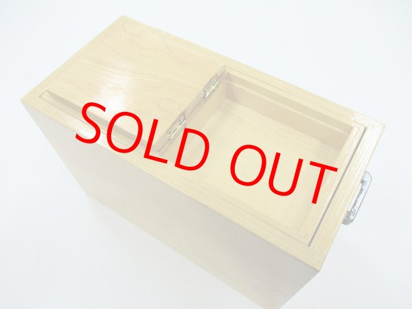 画像4: 特価品！国産檜材　黒柿材使用　上部スライド式道具箱　ベルト付き