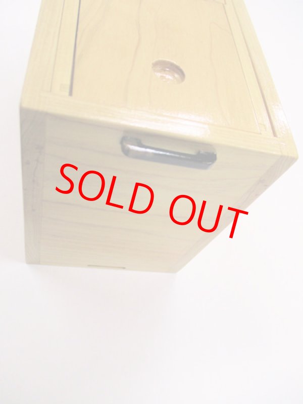 画像2: 特価品！国産檜材　黒柿材使用　上部スライド式道具箱　ベルト付き